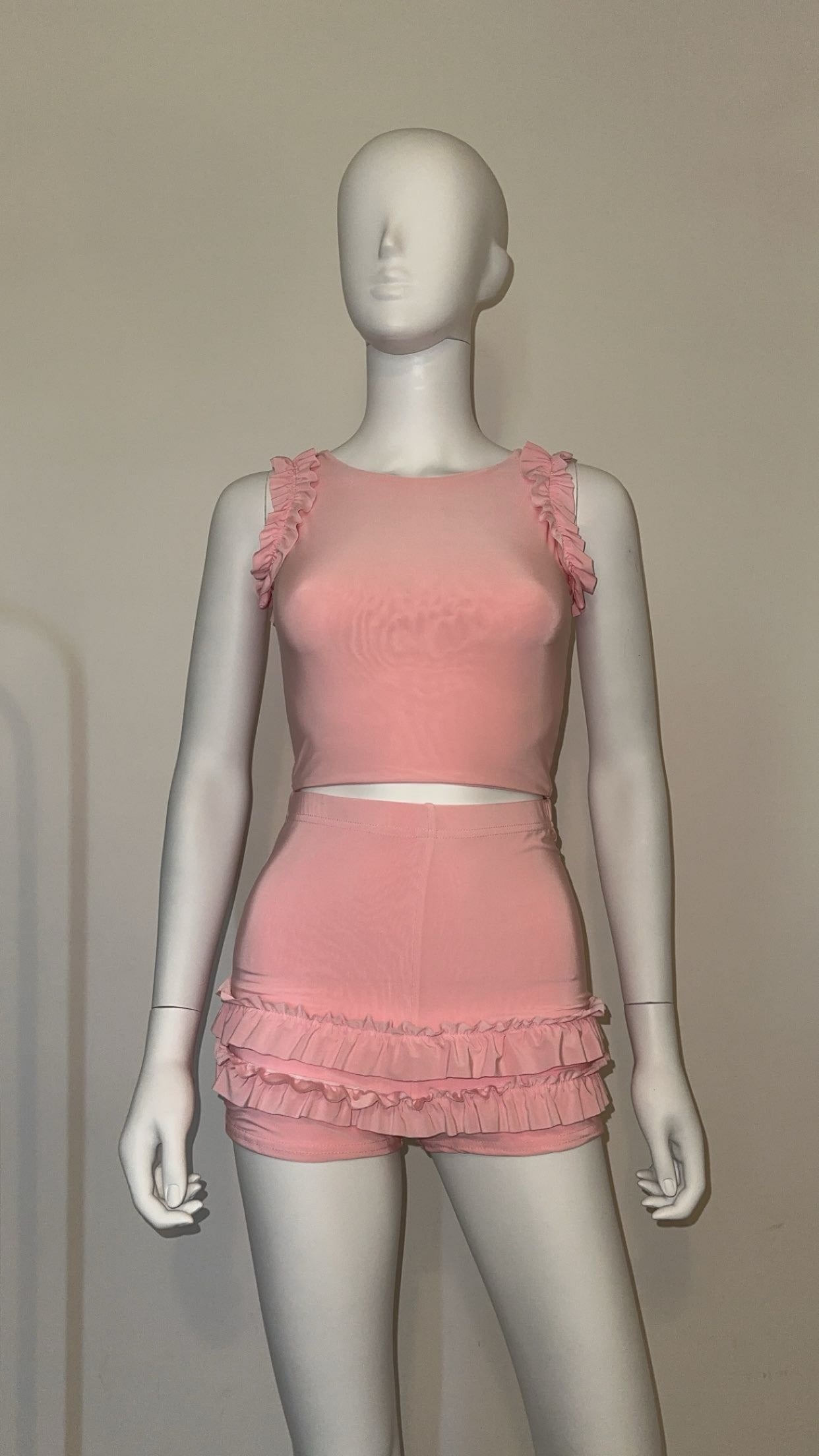 Ariana Ruffle Trim Shorts Co ord