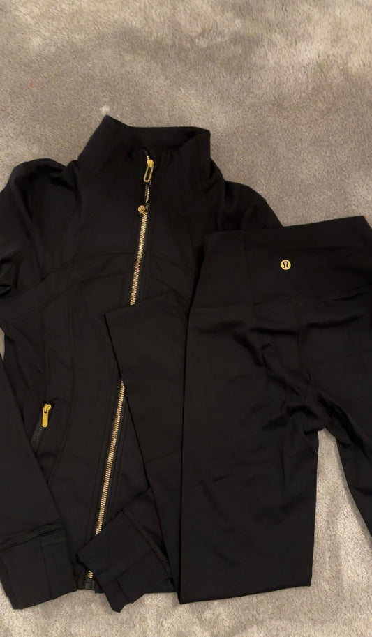 Women’s PRE ORDER define gold zipper jacket co-ord